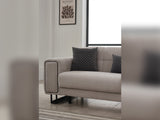 Nero Convertible Loveseat Light Grey by Furnia at Eve Furniture