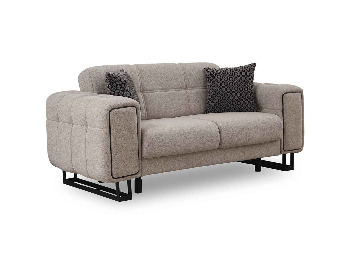 Nero Convertible Loveseat Light Grey by Furnia at Eve Furniture