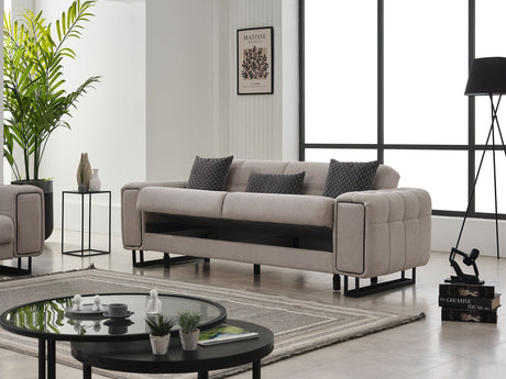 Nero Light Grey 3-pieces (Sofa & Loveseat & Chair) Living Room Set by Furnia at Eve Furniture