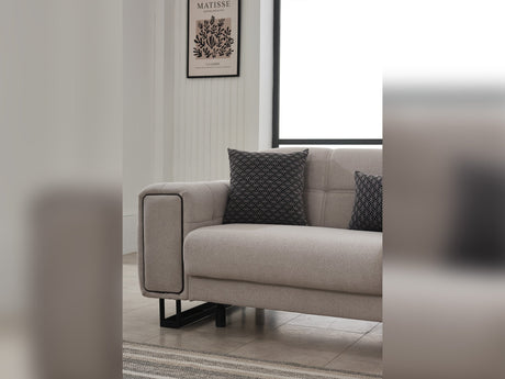 Nero Light Grey Convertible Sofa by Furnia at Eve Furniture