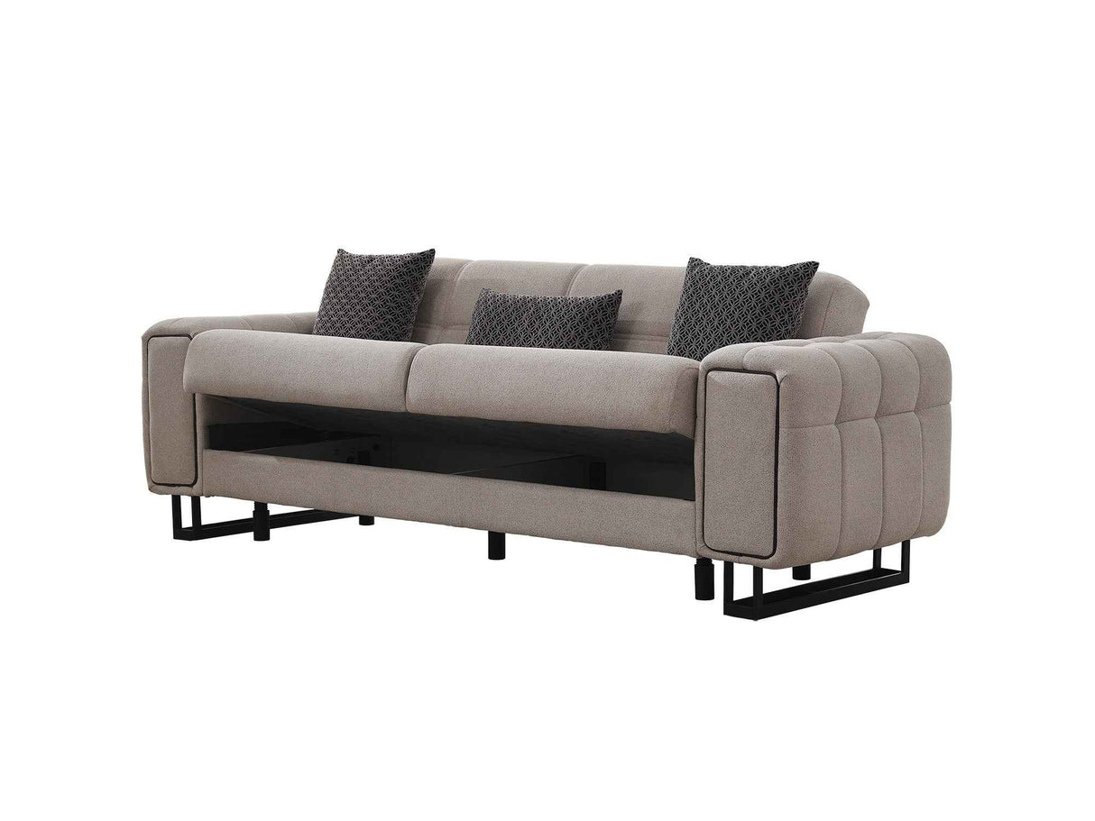 Nero Light Grey Convertible Sofa by Furnia at Eve Furniture