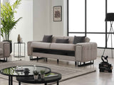 Nero Light Grey Convertible Sofa by Furnia at Eve Furniture