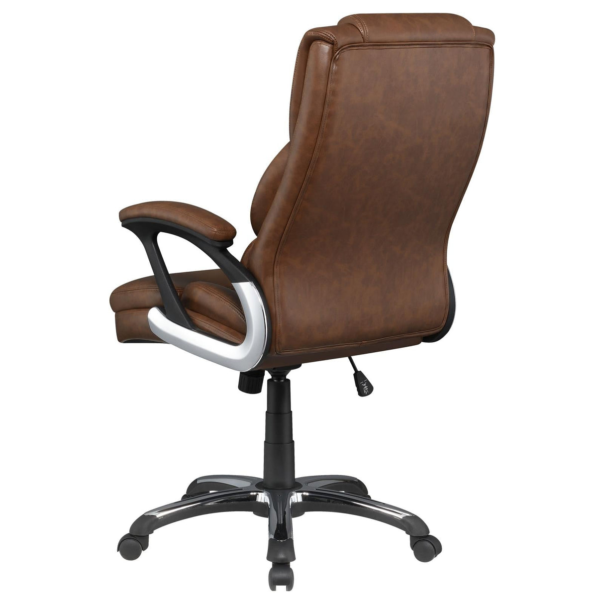 Nerris Brown/Black Adjustable Height Office Chair with Padded Arm