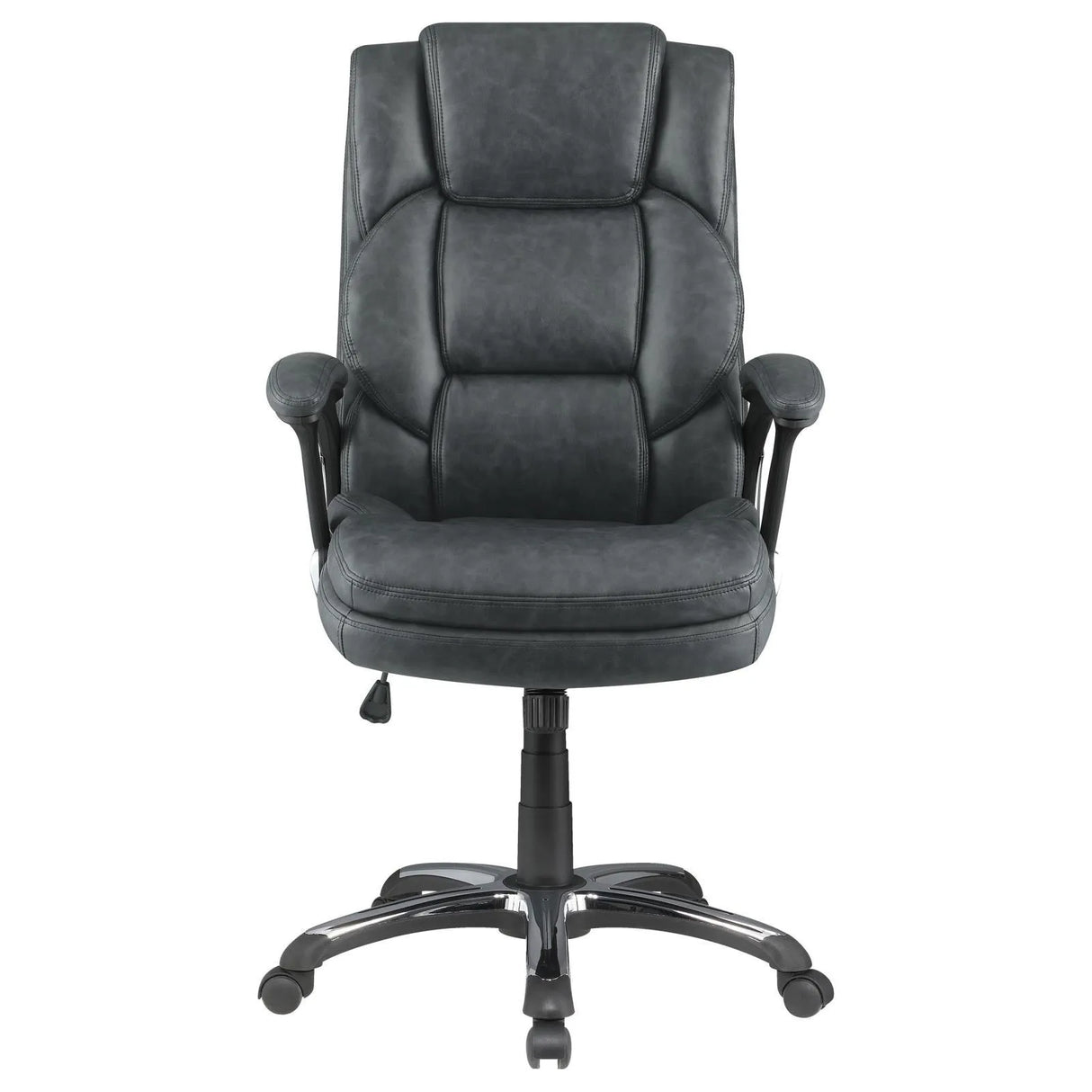 Nerris Gray/Black Adjustable Height Office Chair with Padded Arm by Coaster at Eve Furniture