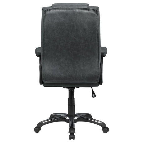 Nerris Gray/Black Adjustable Height Office Chair with Padded Arm by Coaster at Eve Furniture