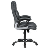 Nerris Gray/Black Adjustable Height Office Chair with Padded Arm by Coaster at Eve Furniture