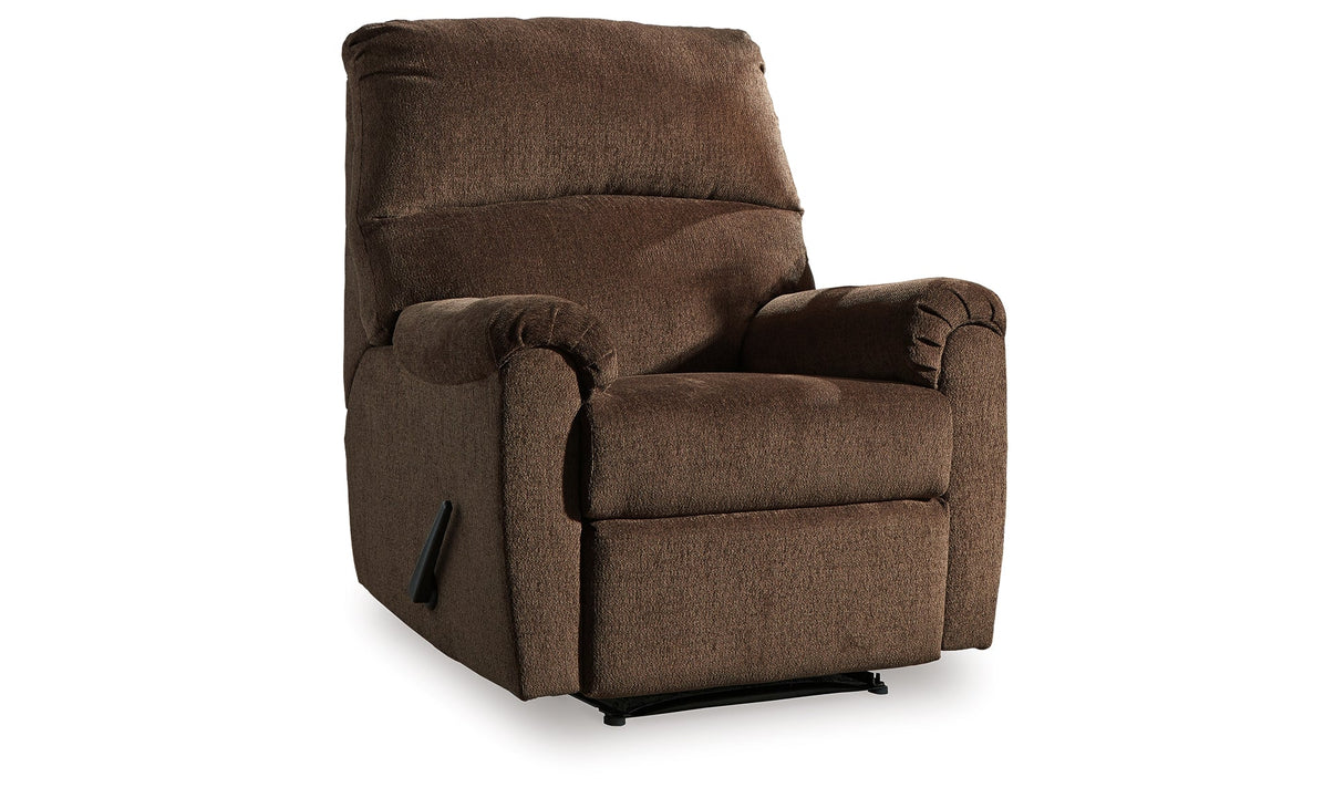 Nerviano Chocolate Recliner by ASHLEY FURNITURE at Eve Furniture