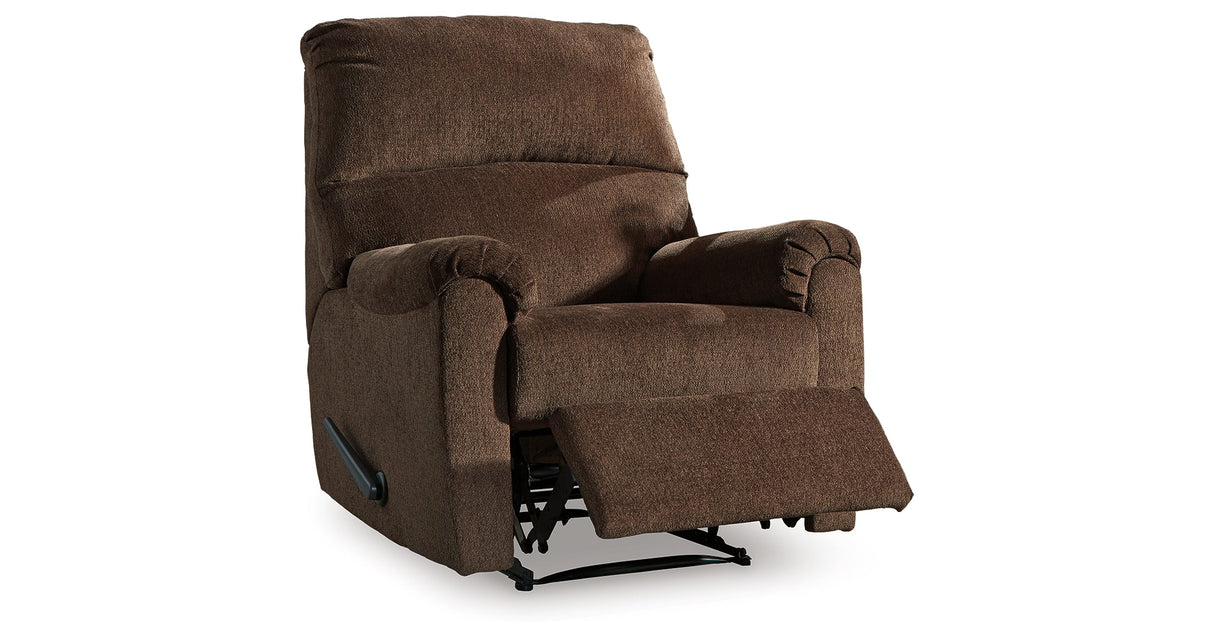 Nerviano Chocolate Recliner by ASHLEY FURNITURE at Eve Furniture