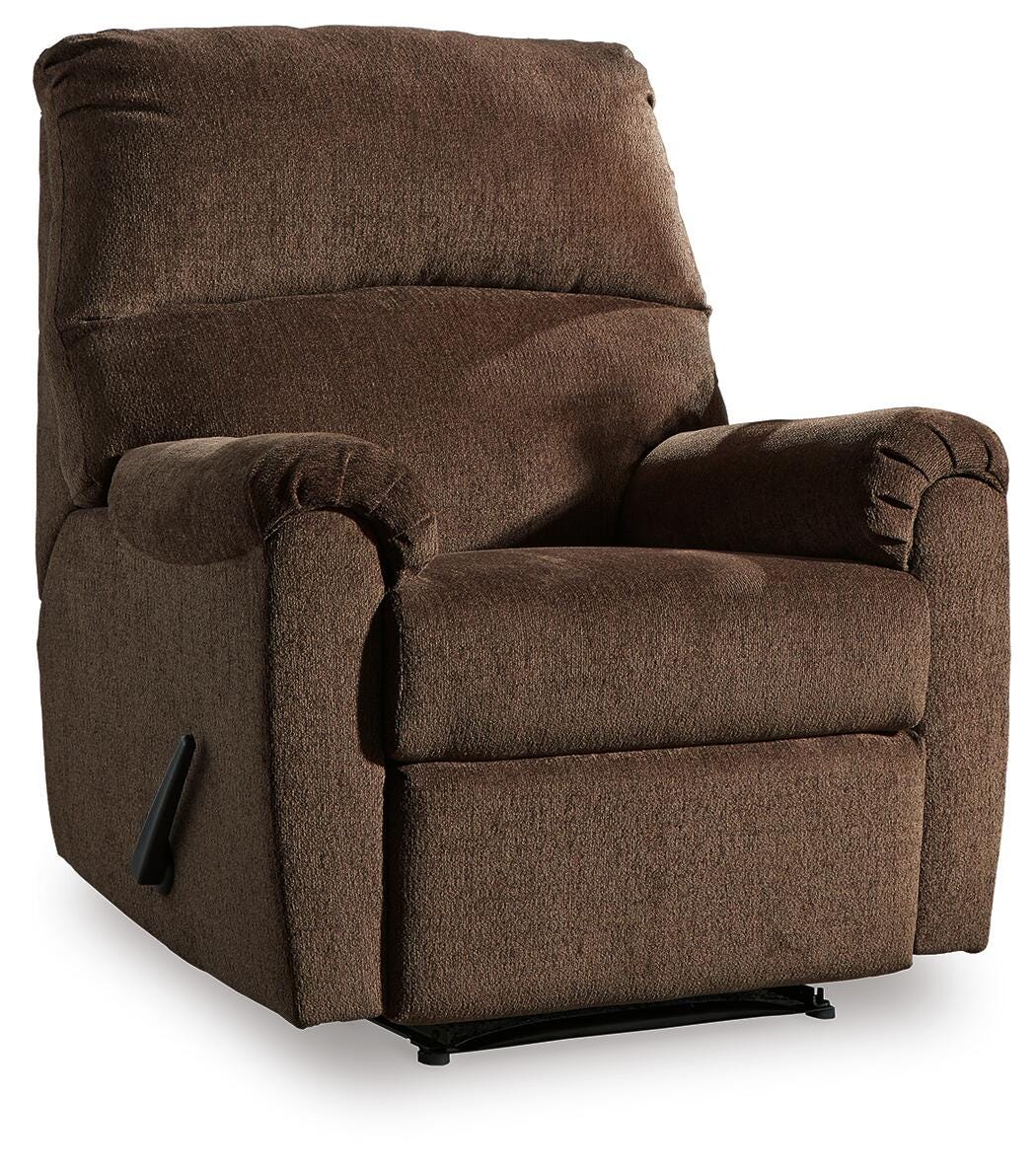Nerviano Chocolate Recliner by ASHLEY FURNITURE at Eve Furniture