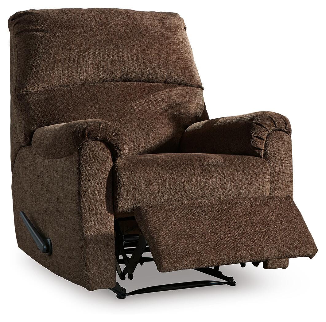 Nerviano Chocolate Recliner by ASHLEY FURNITURE at Eve Furniture