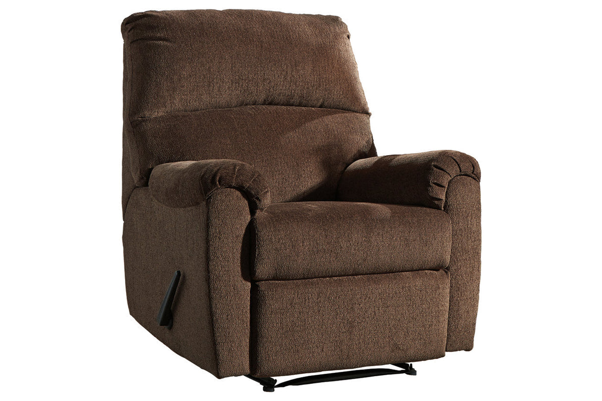 Nerviano Chocolate Recliner by ASHLEY FURNITURE at Eve Furniture