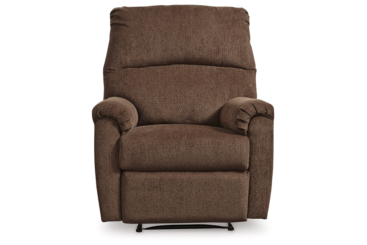 Nerviano Chocolate Recliner by ASHLEY FURNITURE at Eve Furniture