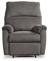 Nerviano Gray Recliner by Ashley at Eve Furniture