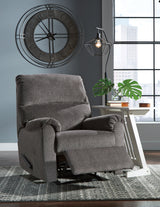 Nerviano Gray Recliner by Ashley at Eve Furniture
