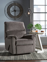 Nerviano Gray Recliner by Ashley at Eve Furniture