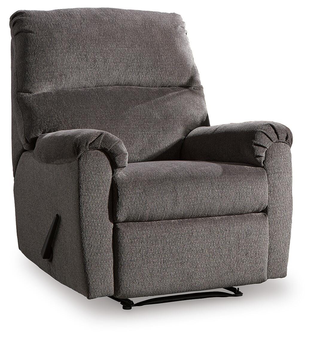 Nerviano Gray Recliner by Ashley at Eve Furniture