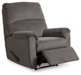Nerviano Gray Recliner by Ashley at Eve Furniture