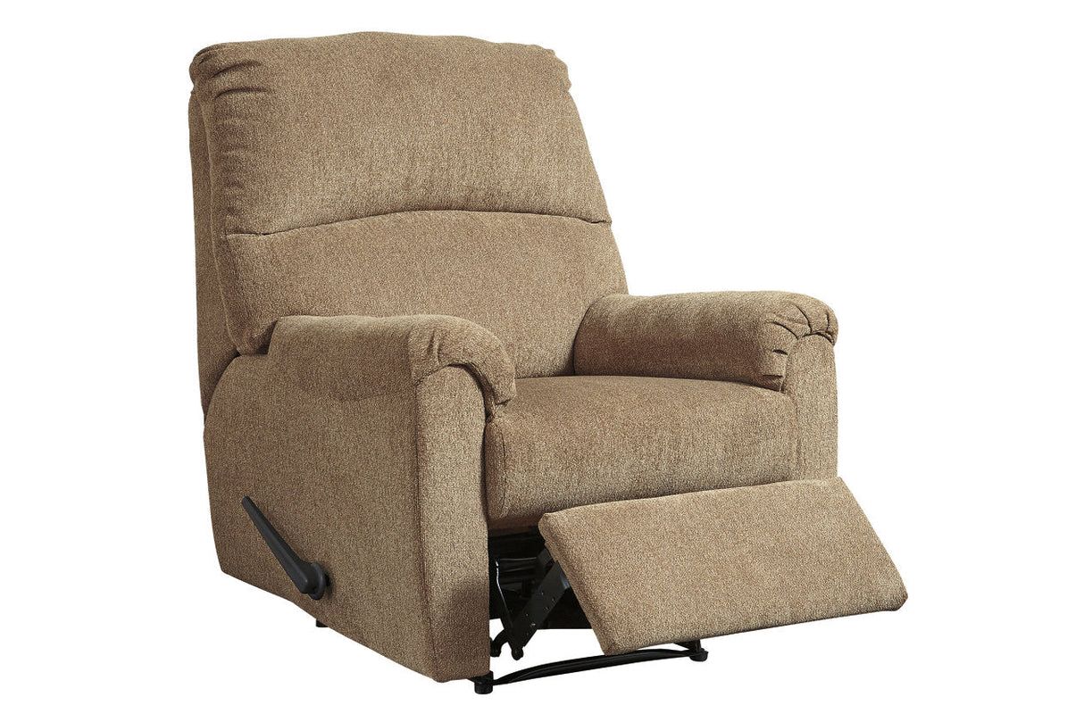 Nerviano Mocha Recliner by Ashley at Eve Furniture