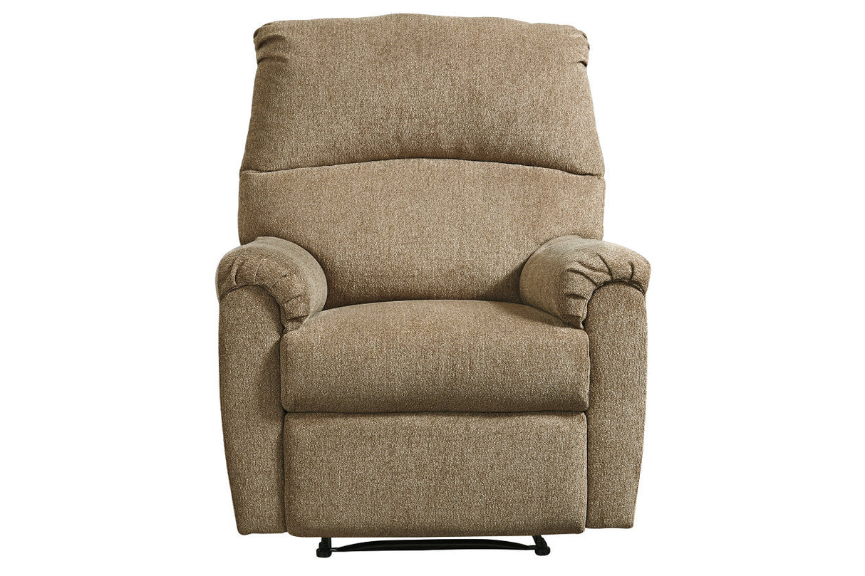 Nerviano Mocha Recliner by Ashley at Eve Furniture