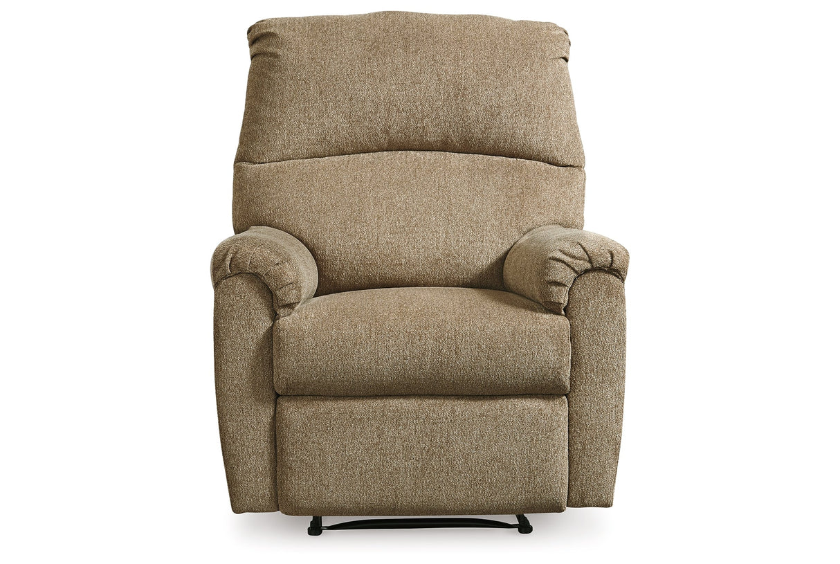 Nerviano Mocha Recliner by Ashley at Eve Furniture