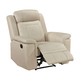 Nest Beige 3-Piece Reclining Living Room Set by Homelegance at Eve Furniture