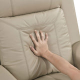 Nest Beige Double Reclining Loveseat with Center Console by Homelegance at Eve Furniture