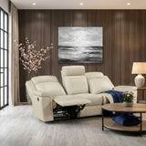 Nest Beige Double Reclining Sofa by Homelegance at Eve Furniture