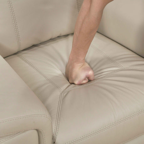 Nest Beige Double Reclining Sofa by Homelegance at Eve Furniture