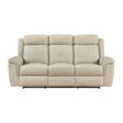 Nest Beige Double Reclining Sofa by Homelegance at Eve Furniture