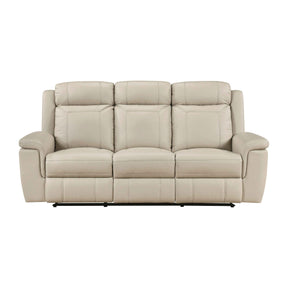 Nest Beige Double Reclining Sofa by Homelegance at Eve Furniture