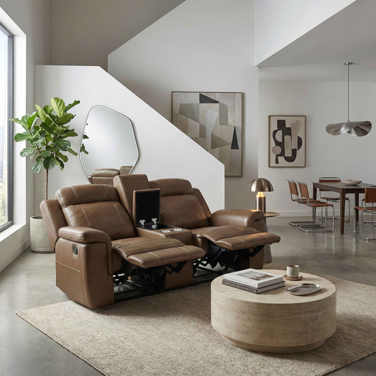 Nest Camel 3-Piece Reclining Living Room Set by Homelegance at Eve Furniture