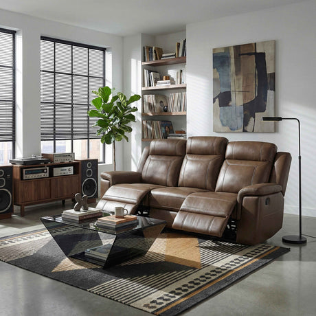 Nest Camel Double Reclining Sofa by Homelegance at Eve Furniture