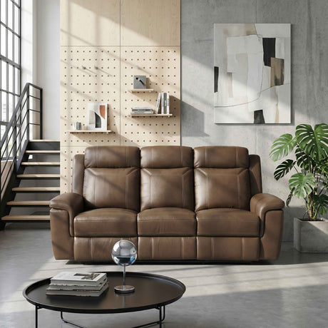 Nest Camel Double Reclining Sofa by Homelegance at Eve Furniture