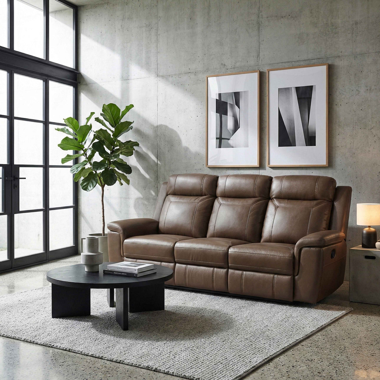 Nest Camel Double Reclining Sofa by Homelegance at Eve Furniture