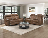 Nest Camel Double Reclining Sofa by Homelegance at Eve Furniture