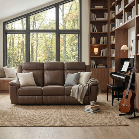 Nest Camel Double Reclining Sofa by Homelegance at Eve Furniture