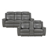 Nest Dark Gray 2-Piece Reclining Living Room Set by Homelegance at Eve Furniture