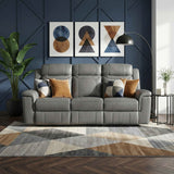 Nest Dark Gray Double Reclining Sofa by Homelegance at Eve Furniture