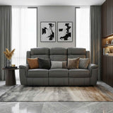 Nest Dark Gray Double Reclining Sofa by Homelegance at Eve Furniture