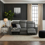 Nest Dark Gray Double Reclining Sofa by Homelegance at Eve Furniture