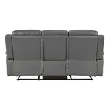 Nest Dark Gray Double Reclining Sofa by Homelegance at Eve Furniture