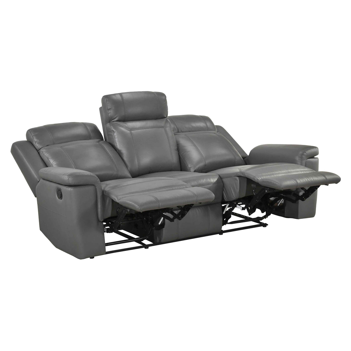Nest Dark Gray Double Reclining Sofa by Homelegance at Eve Furniture