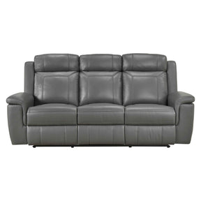 Nest Dark Gray Double Reclining Sofa by Homelegance at Eve Furniture