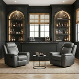 Nest Dark Gray Reclining Chair by Homelegance at Eve Furniture