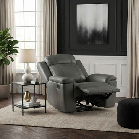 Nest Dark Gray Reclining Chair by Homelegance at Eve Furniture