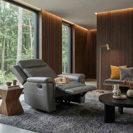 Nest Dark Gray Reclining Chair by Homelegance at Eve Furniture