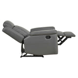 Nest Dark Gray Reclining Chair by Homelegance at Eve Furniture