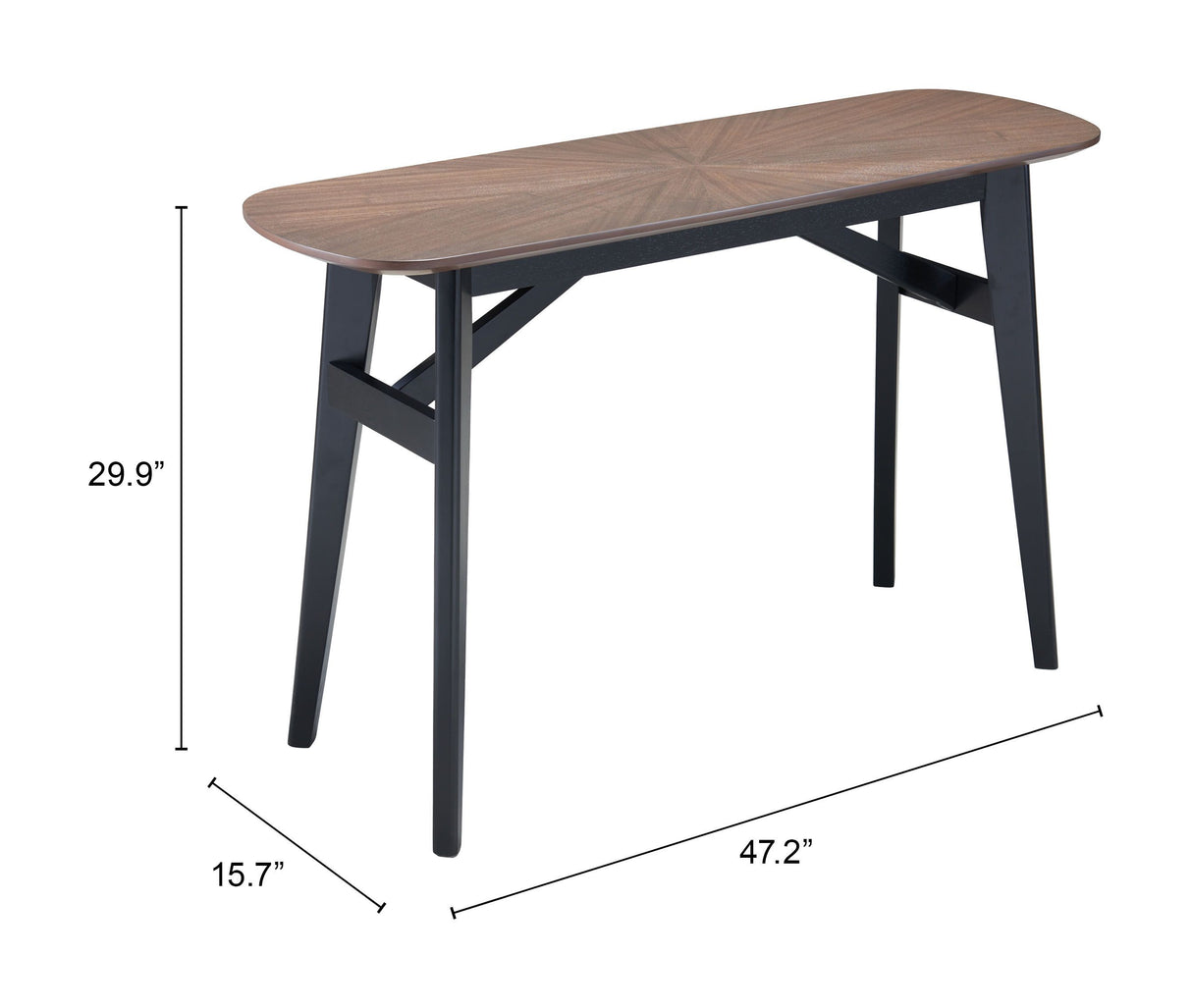 Neted Console Table Espresso by Zuomod at Eve Furniture