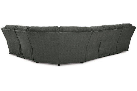 Nettington Smoke 4-Piece Power Reclining Sectional by Ashley at Eve Furniture