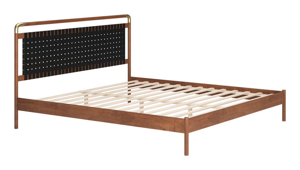 Netz Black & Walnut King Bed by Zuomod at Eve Furniture